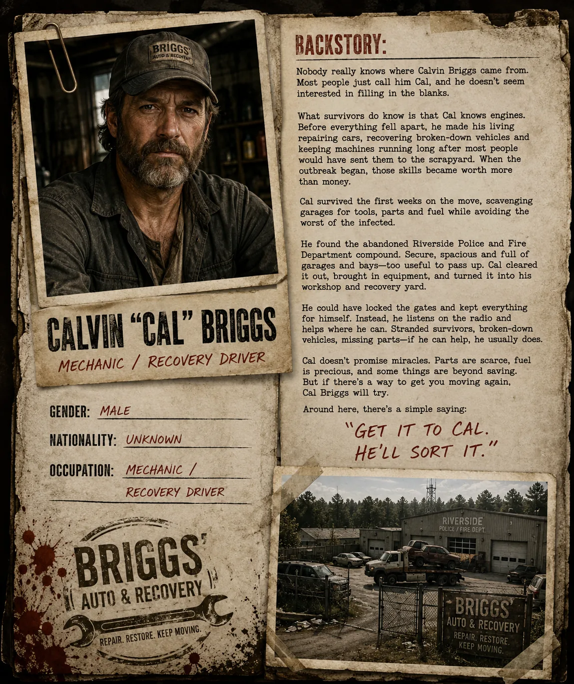 Cal Briggs character profile