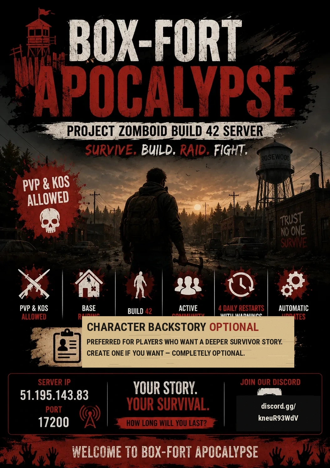 Box-Fort Apocalypse server poster